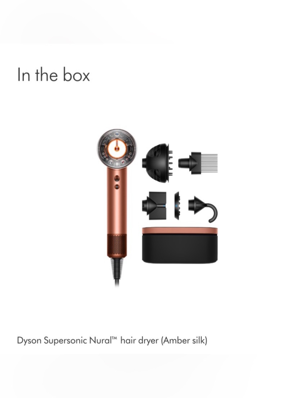 Dyson Supersonic Nural Hair Dryer in amber silk NIB special edition